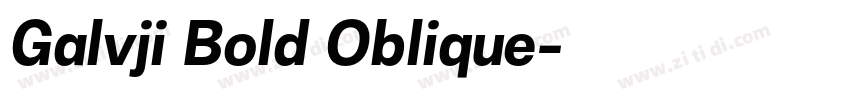 Galvji Bold Oblique字体转换